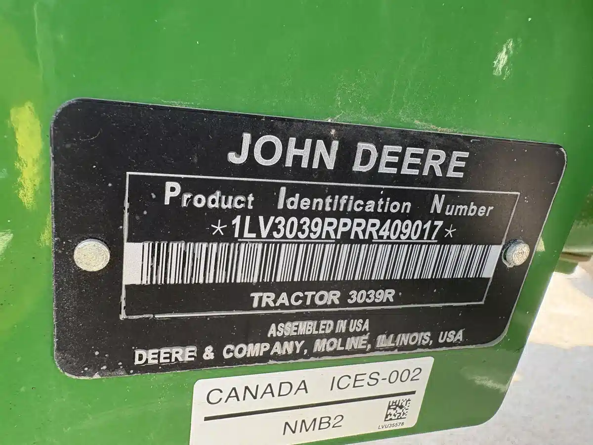 Gallery image 2 for 2024 John Deere 3039R Tractor
