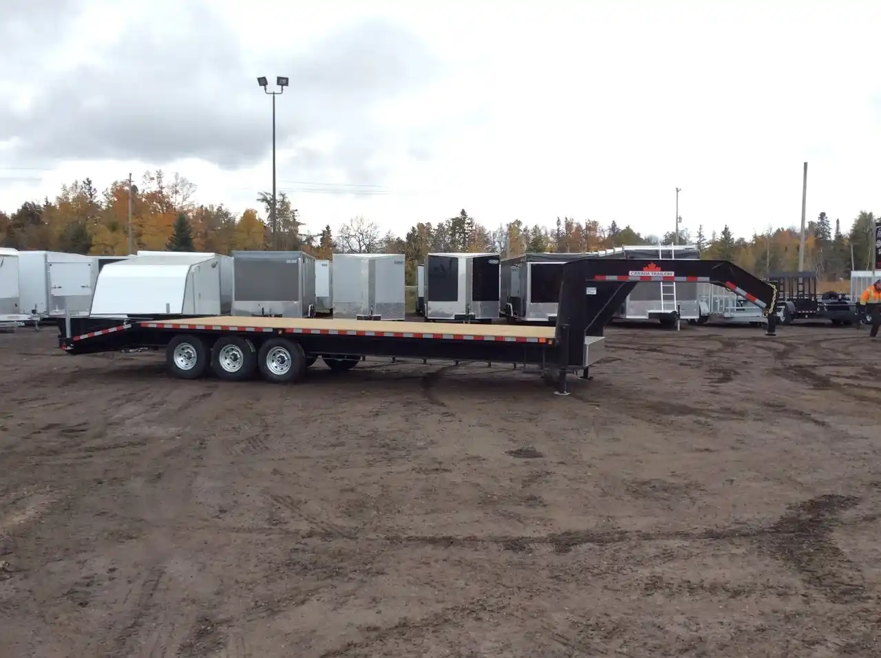 Gallery image 2 for 2027 Canada Trailers 8.5X28 GOOSENECK DECKOVER Trailer - Flat Deck