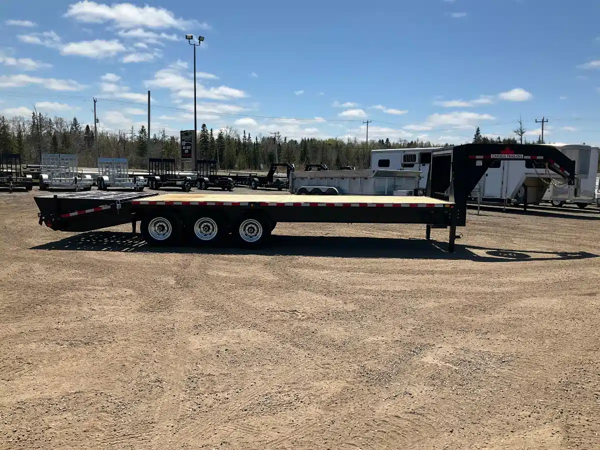 Gallery image 2 for 2026 Canada Trailers 8.5X25 10.5 TON GOOSENECK Trailer - Flat Deck