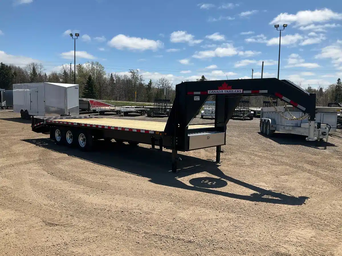 Gallery image 1 for 2026 Canada Trailers 8.5X25 10.5 TON GOOSENECK Trailer - Flat Deck