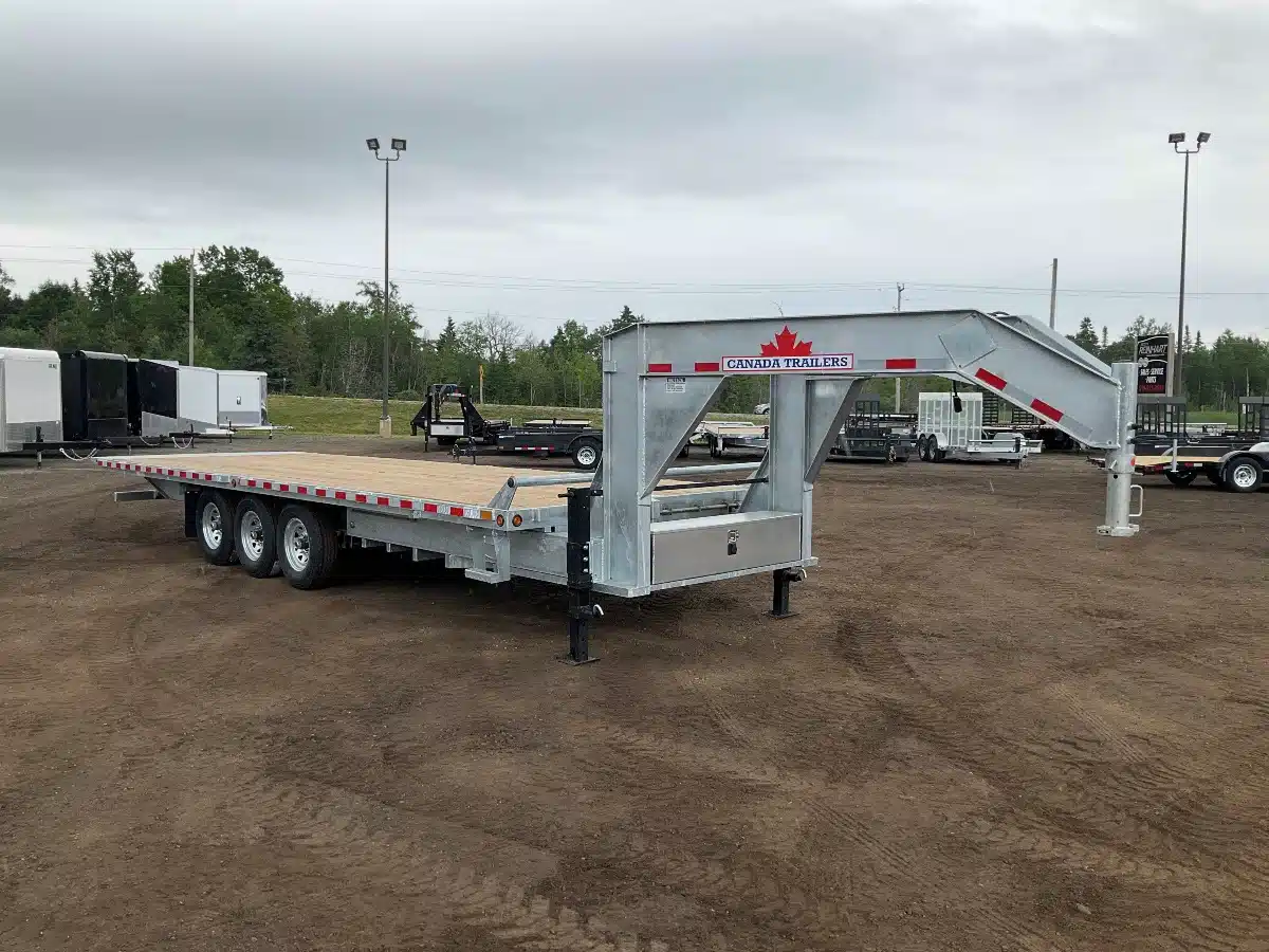 Gallery image 1 for 2027 Canada Trailers 8.5X26 10.5 TON GALVANIZED GOOSENECK Hydraulic Trailer - Tilt Deck