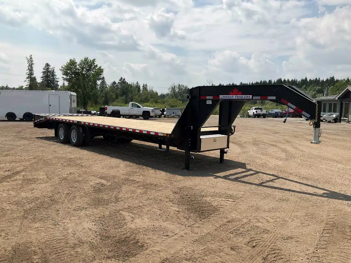 Gallery image 1 for New 2026 Canada Trailers 8.5X30 12 TON DECKOVER GOOSENECK Trailer - Flat Deck