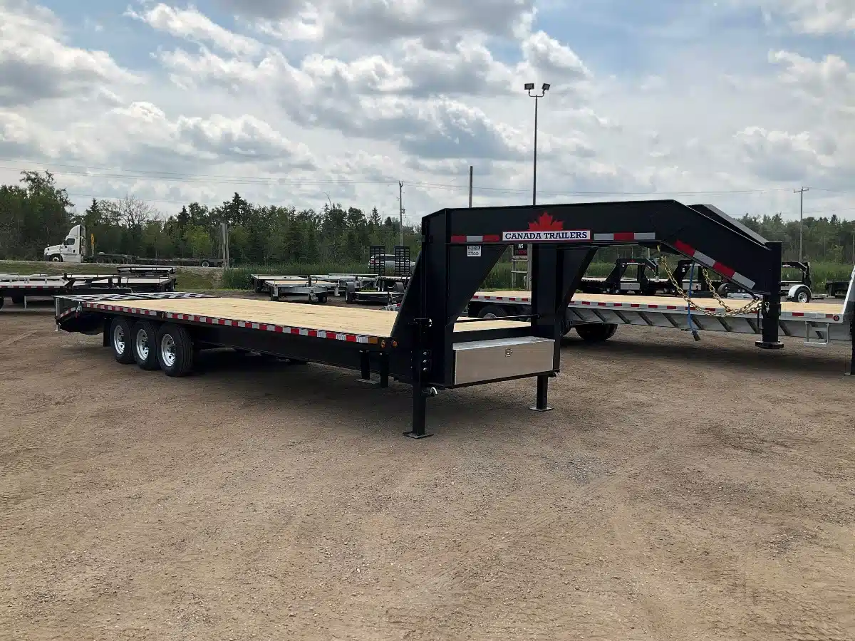 Gallery image 1 for New 2026 Canada Trailers 8.5X30 10.5 TON GOOSENECK Trailer - Flat Deck