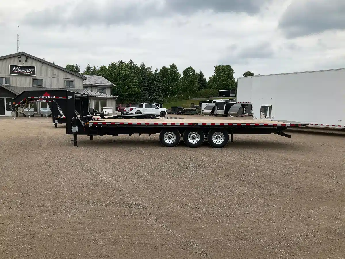 Gallery image 2 for 2027 Canada Trailers 8.5x26 10.5 Ton Gooseneck Hydraulic Trailer - Tilt Deck