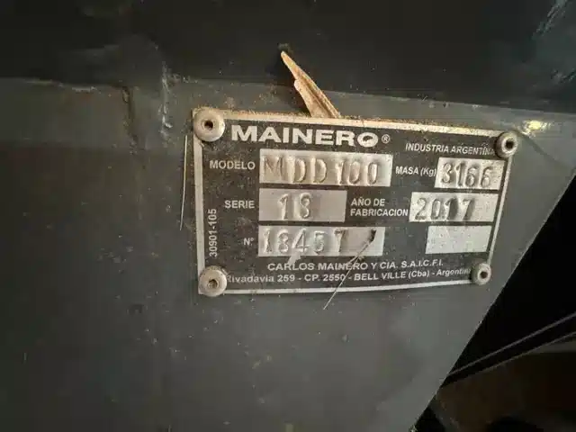 Gallery image 2 for Used 2018 Mainero MDD100 Header - Row Crop