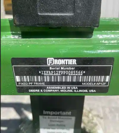 Gallery image 2 for Frontier AP12F Front End Loader