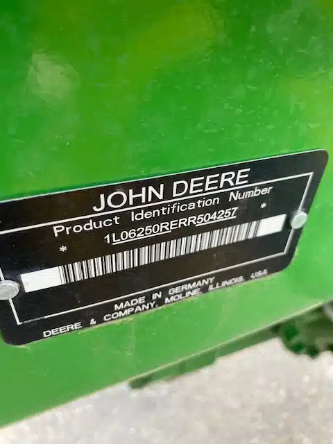 Gallery image 2 for John Deere 6R 250 Tractor