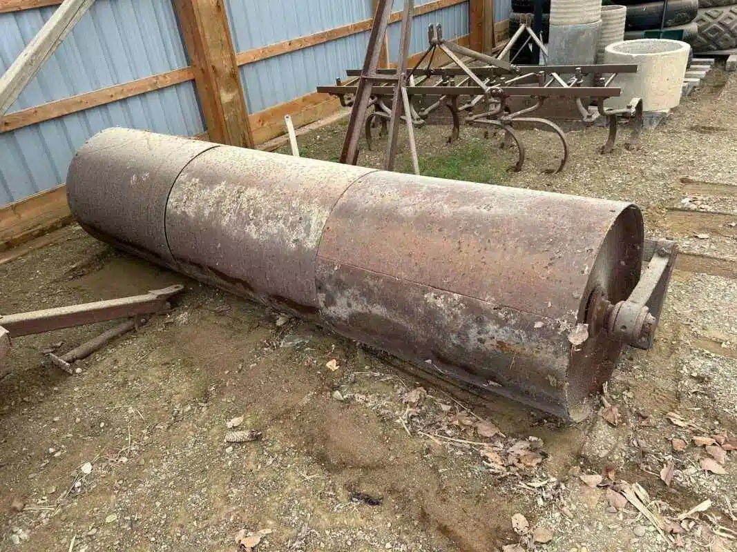 Used Unspecified Antique Steel Roller Rolling Basket