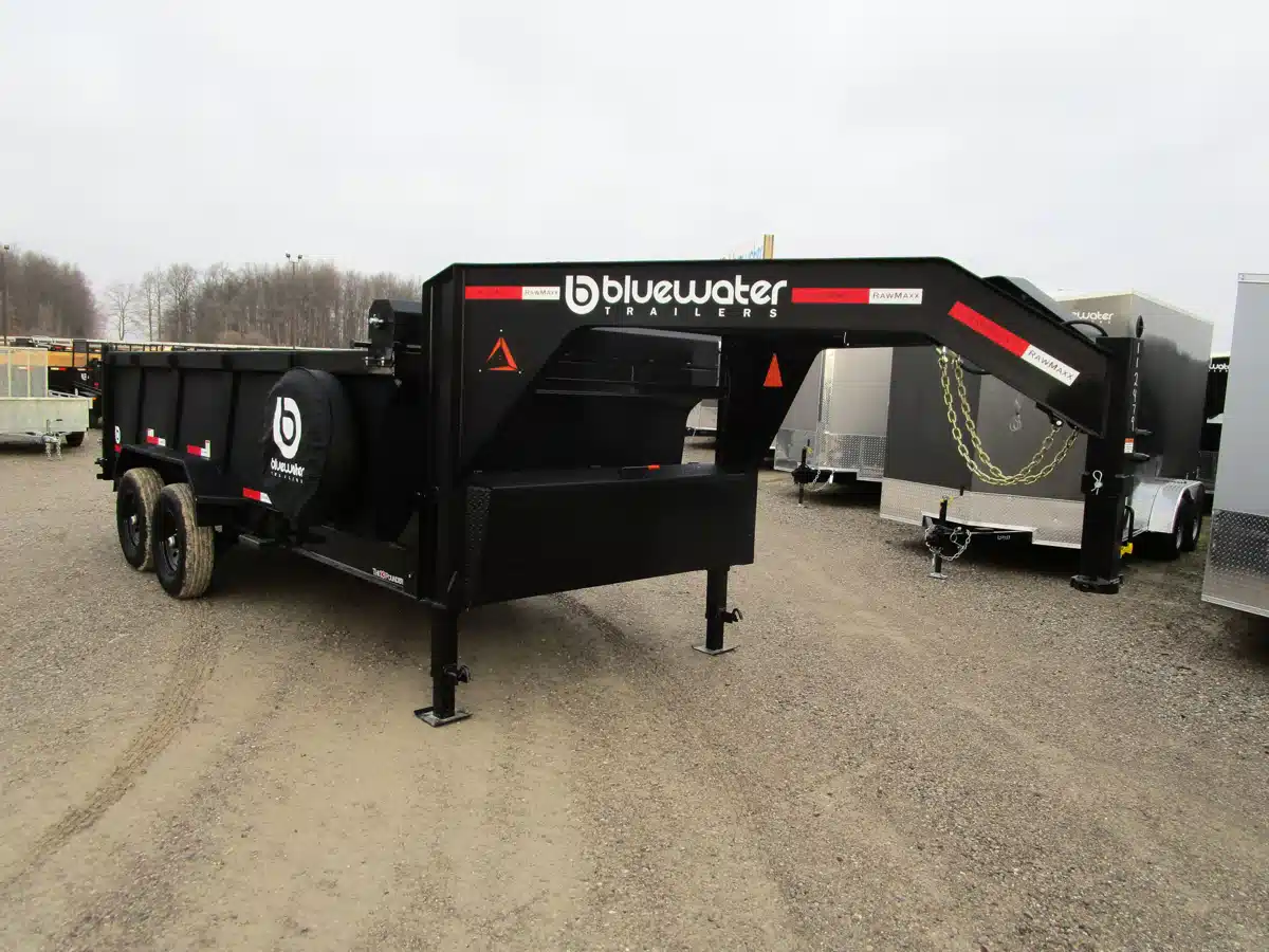 2024 RawMaxx LPX Tandem Axle Steel Gooseneck Dump Trailer 14,000 Lb Trailer - Dump