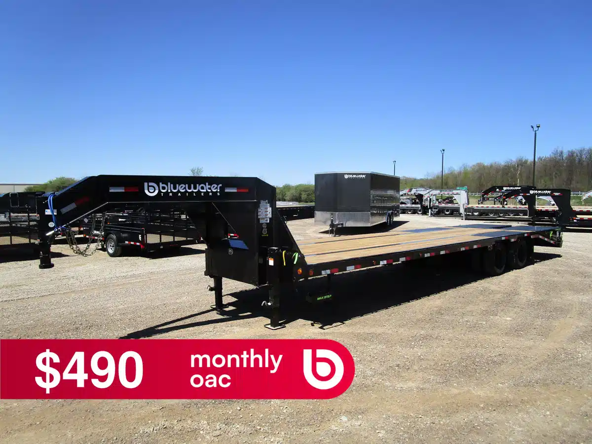 2024 Load Trail Gooseneck Low-Pro Trailer w/12" 19 lb I-Beam Frame 24,000 Lb Trailer - Flat Deck