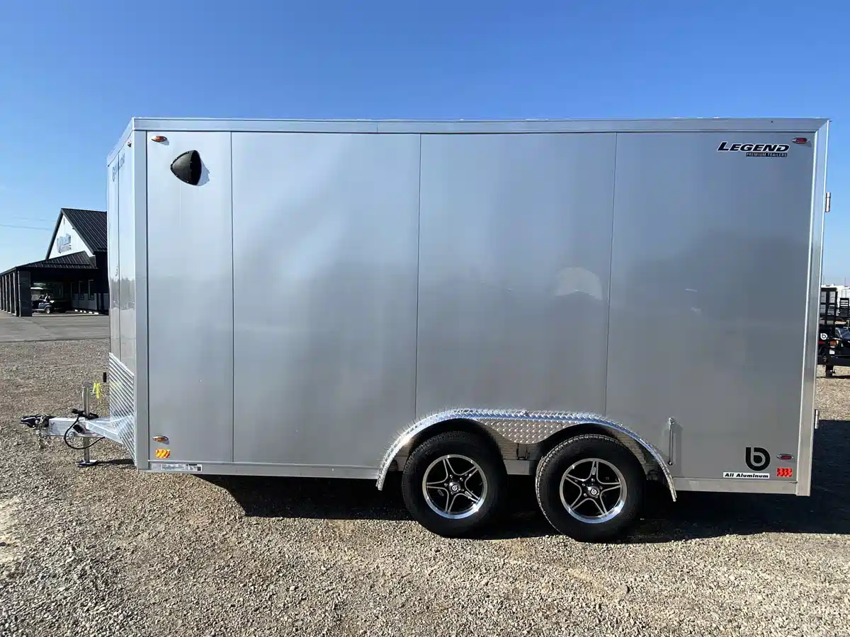 Gallery image 2 for 2026 Legend 8 Wide Aluminum Flat Top V-Nose Trailer