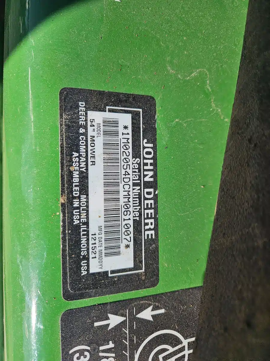 Gallery image 2 for Used 2022 John Deere 54D Mower Deck