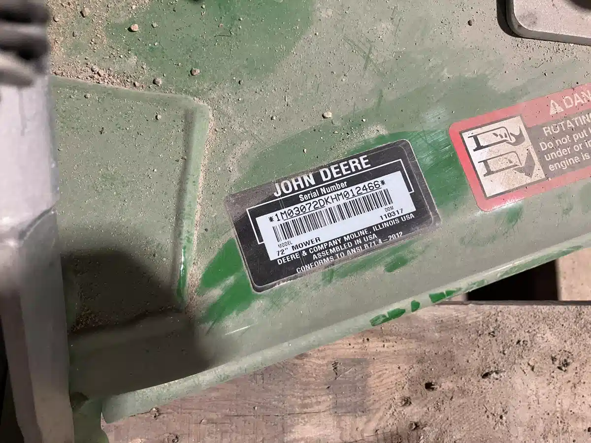 Gallery image 2 for Used 2017 John Deere 72D Mower Deck