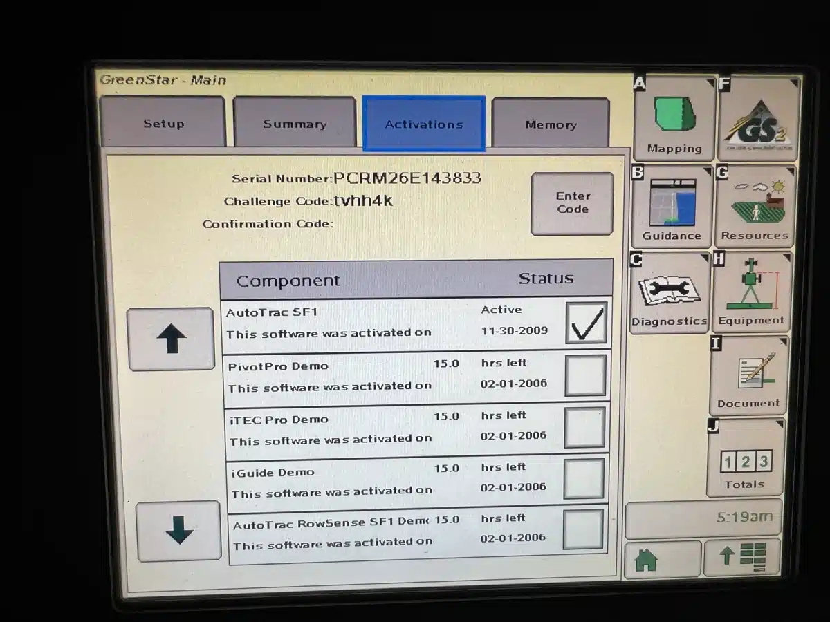 Gallery image 1 for Used 2002 John Deere GREENSTAR 2 2600 Guidance System