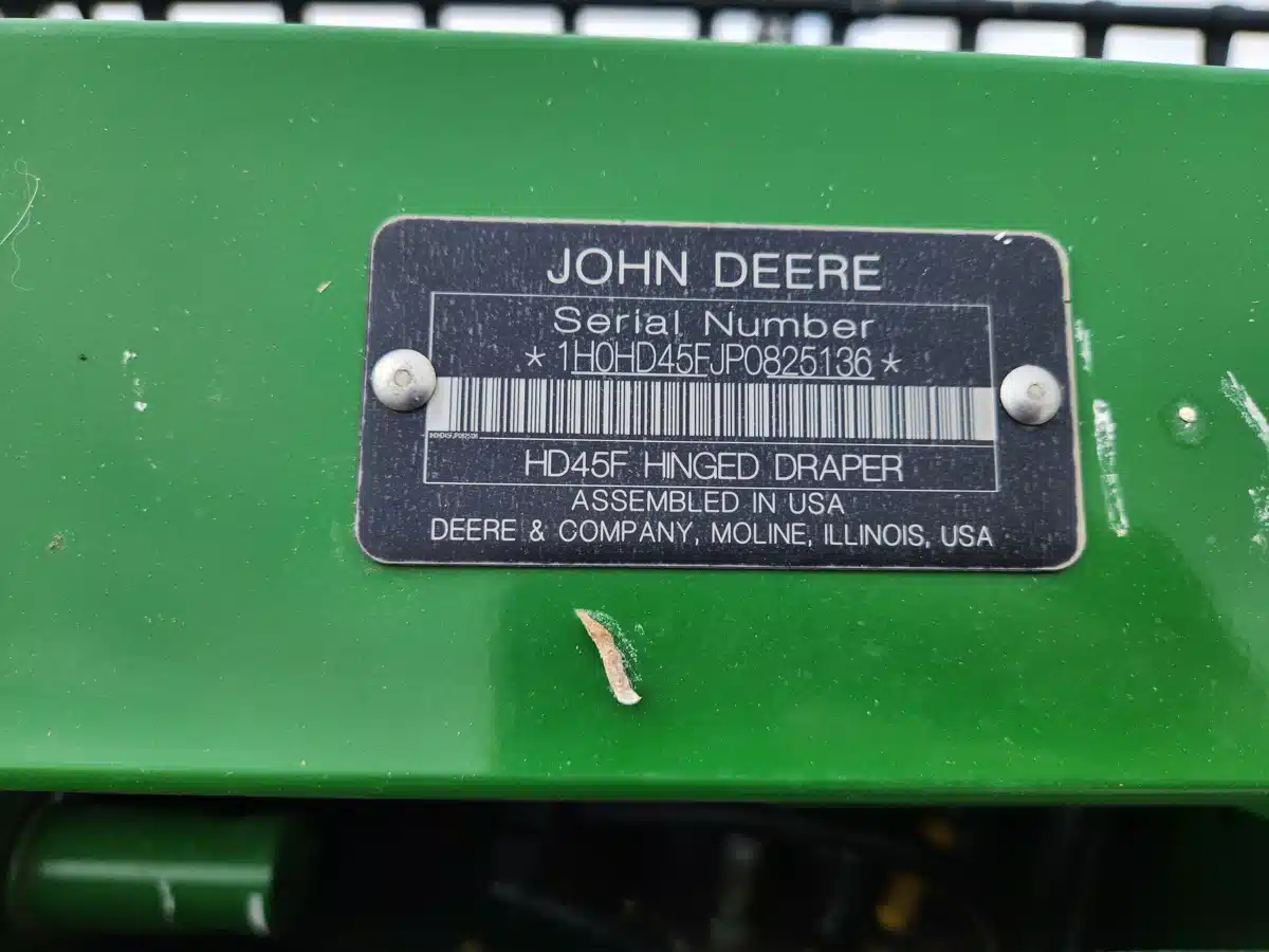 Gallery image 2 for Used 2023 John Deere HD45F Header Combine