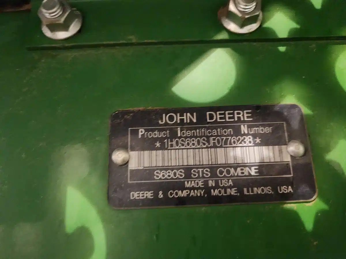 Gallery image 1 for Used 2015 John Deere S680 Combine