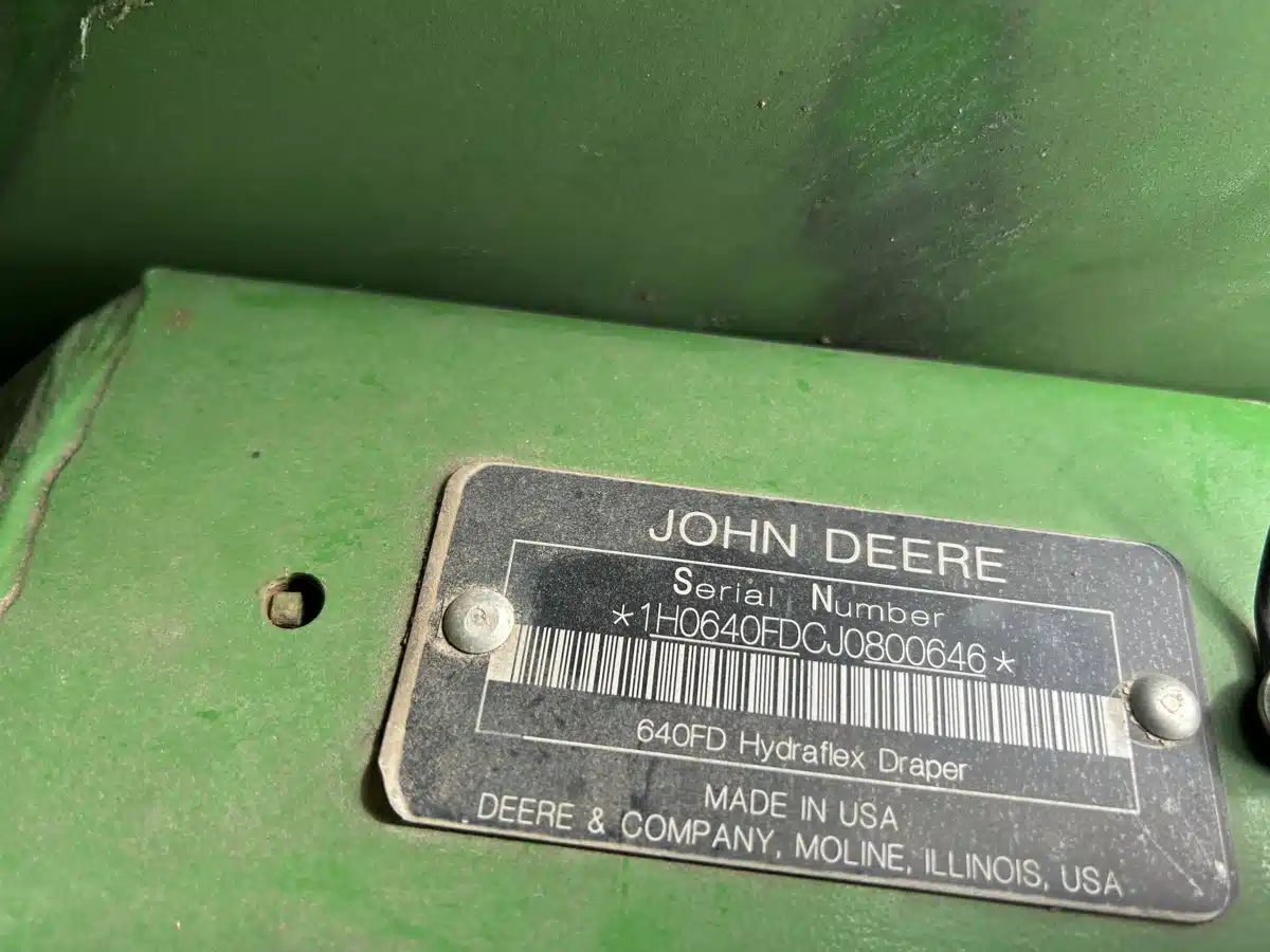Photo de la Galerie 2 pour 2018 John Deere 640FD Nez - Toile/Tapis