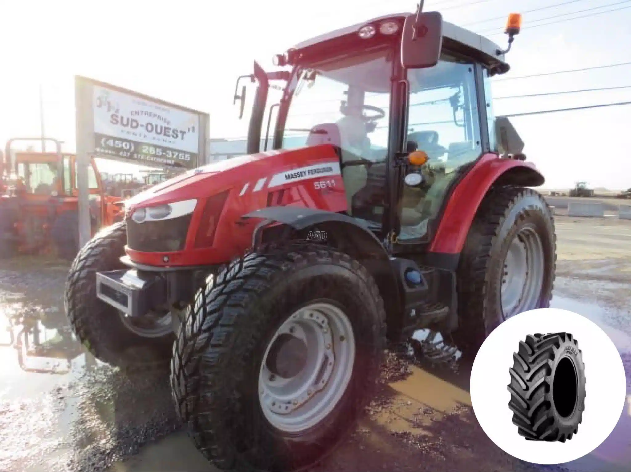 8 F + 2 R Massey Ferguson MF 1035 DI Tractor, 4 WD, 36 HP at Rs 460000 in  Pithora