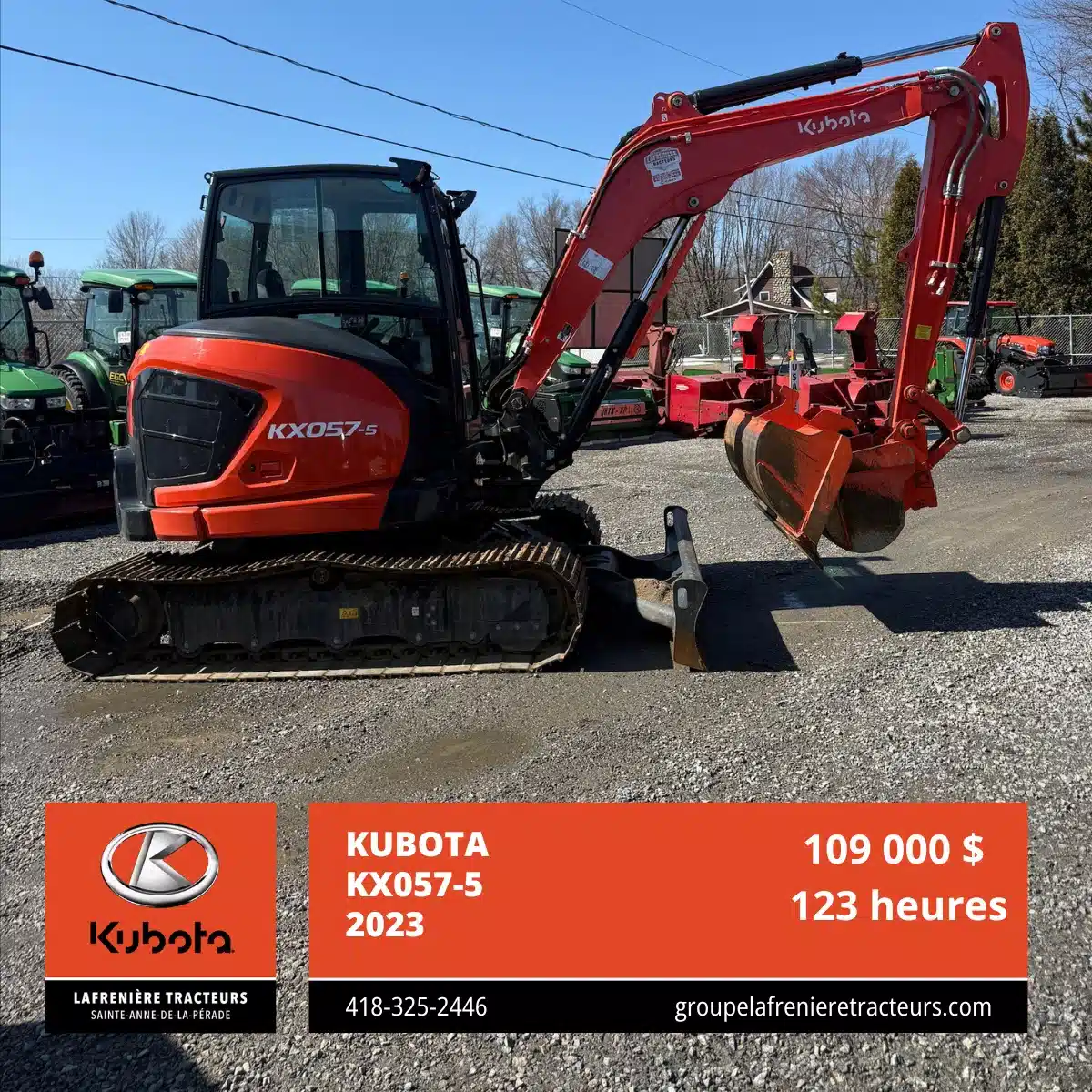 Gallery image 1 for Used 2023 Kubota KX057-5 Excavator