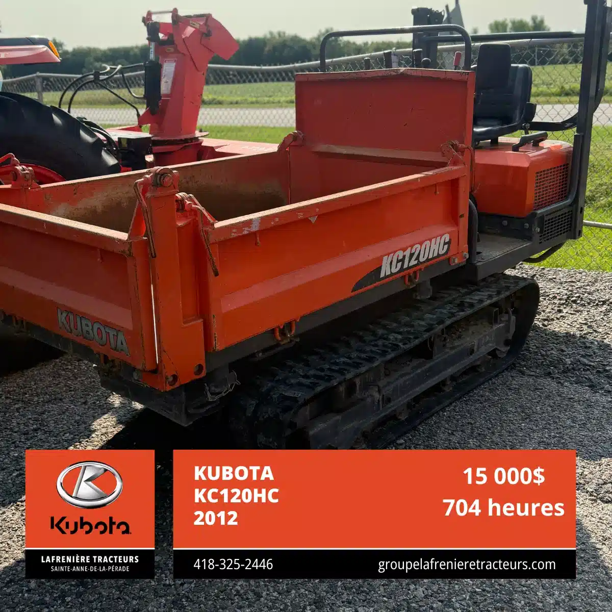Gallery image 1 for Used 2012 Kubota KC120HC Dumper