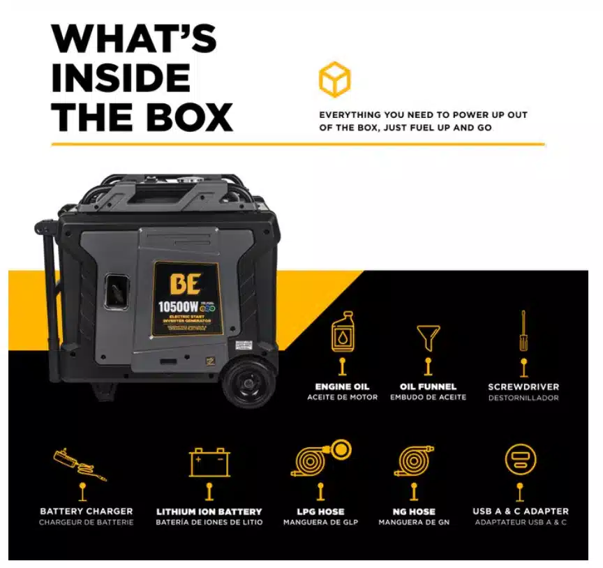 Gallery image 2 for New BE BE10500IT Generator