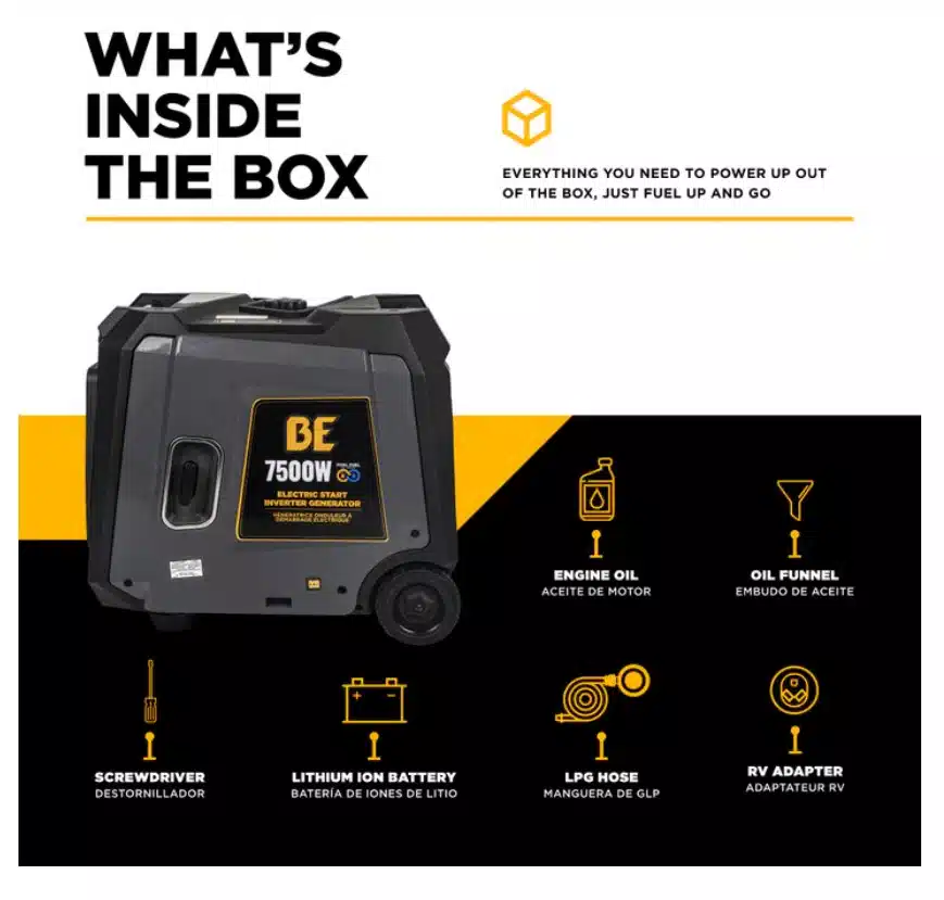 Gallery image 2 for New BE BE7500ID Generator