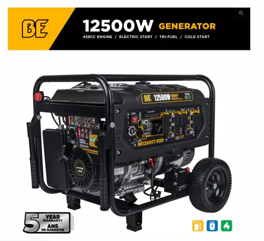Gallery image 1 for New BE12500T Generator