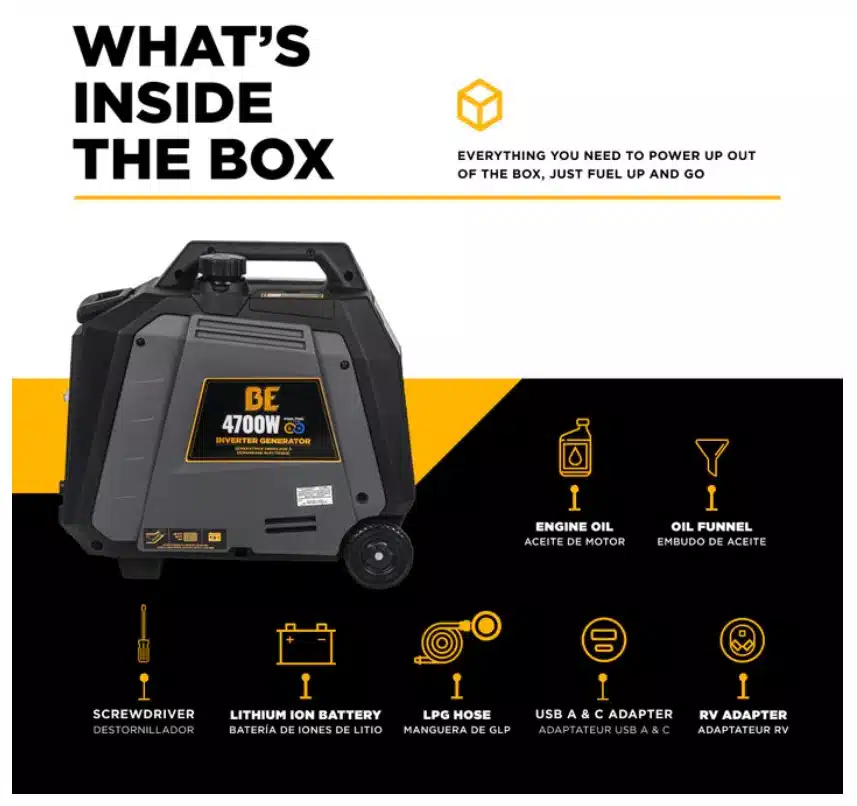 Gallery image 2 for New BE BE4700ID Generator