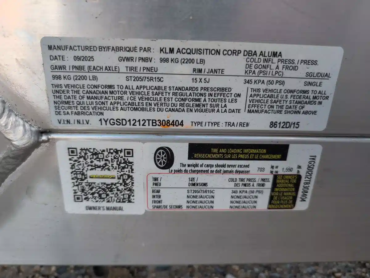 New 2026 Aluma 8612H Trailer - Snowmobile