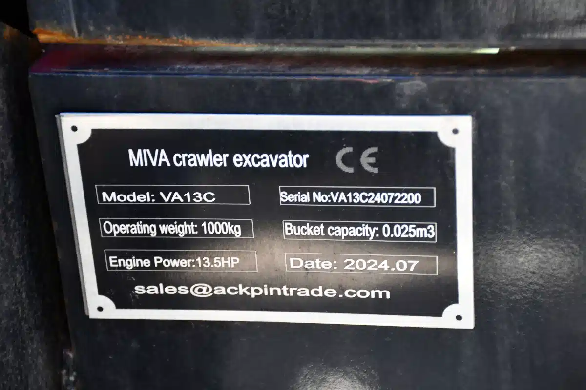 Gallery image 2 for New 2024 MIVA VA13C Excavator
