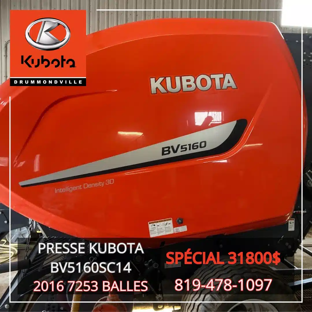 Gallery image 2 for Used 2016 Kubota BV5160 SC14 Round Baler