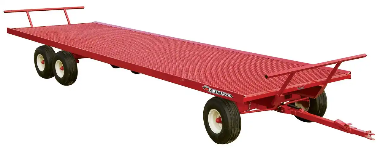 Gallery image 1 for New John BM Mfg Ltd. FARM BOSS FLAT RACK 6 WHEEL Bale Wagon