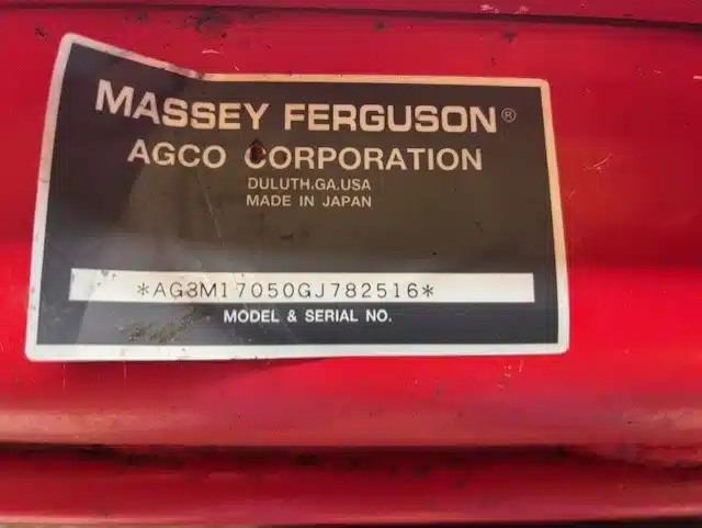 Gallery image 2 for Used 2016 Massey Ferguson 1705 Mower