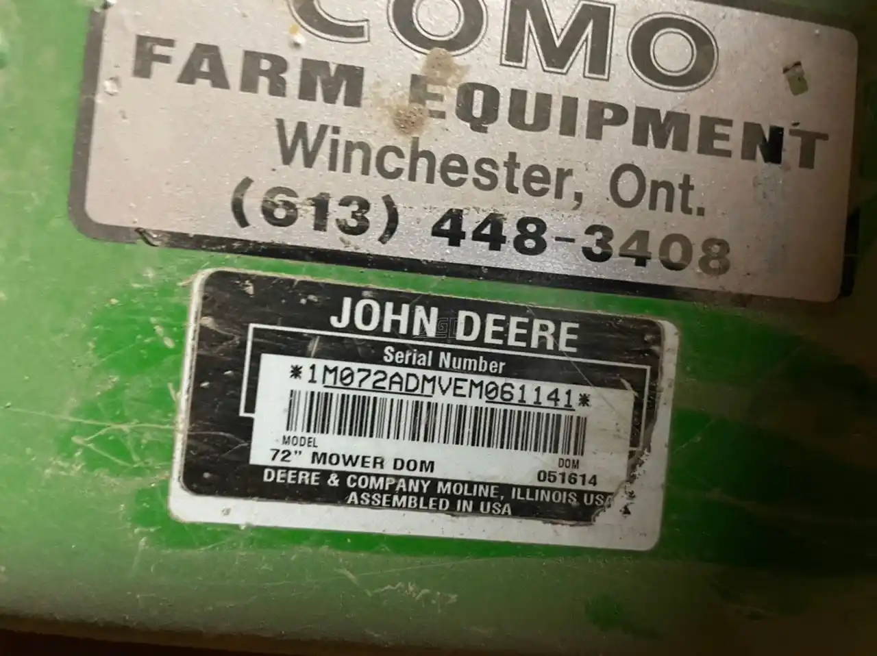 Gallery image 2 for Used 2014 John Deere 72 INCH Mower Deck