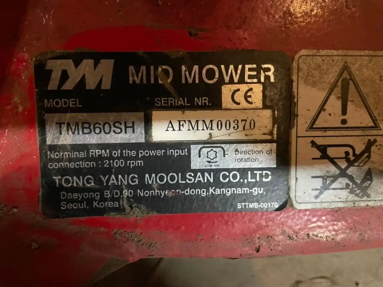 Gallery image 2 for Used TYM TMB6OSH Mower Deck