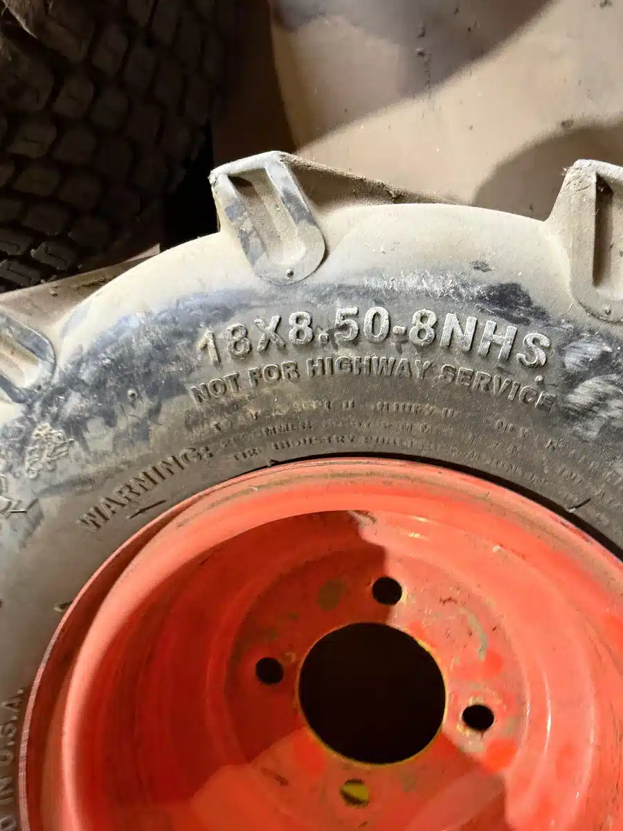 Gallery image 2 for Kubota 18X8.50-8 Tire & Rim For BX Series Tires & Rims