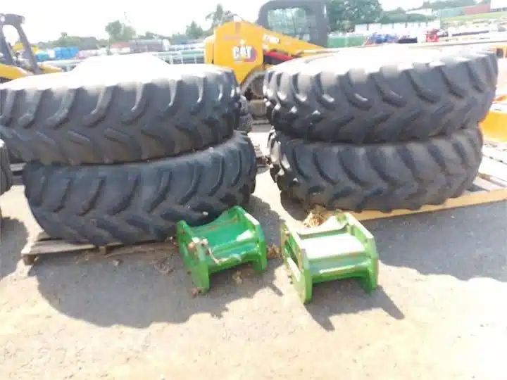 Gallery image 1 for John Deere 20.8R38 Complete Duals & Spacers For Combine Duals