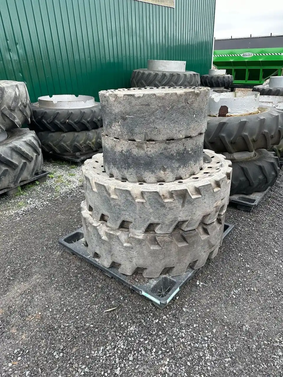 Gallery image 1 for Used 2011 John Deere Solid Rubber Tires For Backhoe Tires & Rims