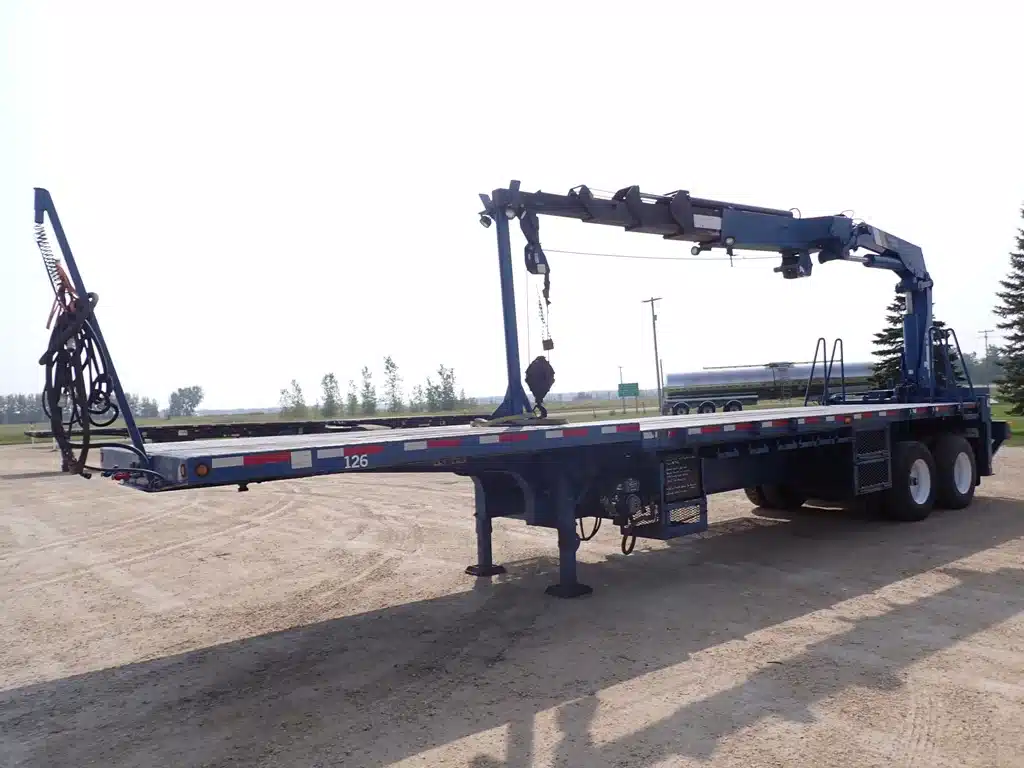 Gallery image 1 for Used 2007 Kalyn 40FT Flatdeck Crane Trailer Crane