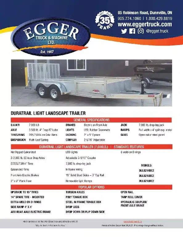 Gallery image 2 for DLL8216DE2 Trailer