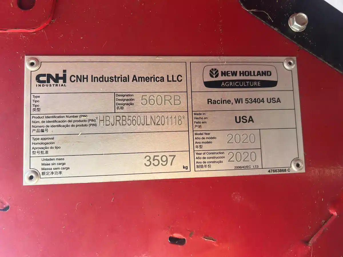 Gallery image 1 for Used 2020 New Holland ROLL-BELT 560 Round Baler