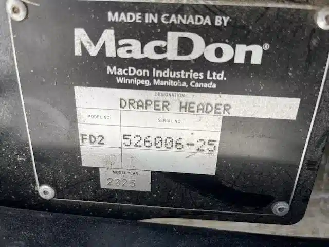 Gallery image 2 for Used 2025 MacDon FD235 Header - Flex Draper