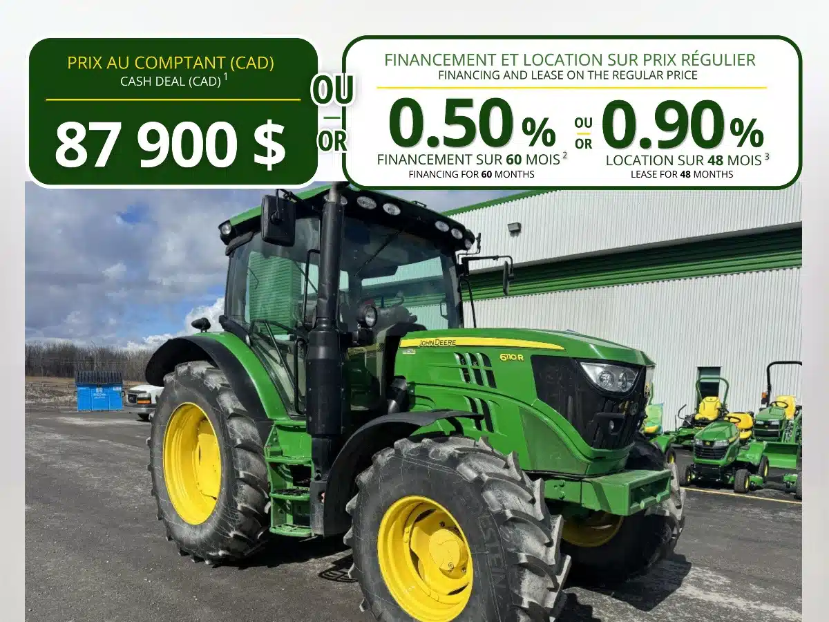 Gallery image 1 for 2018 John Deere 6110R Tractor