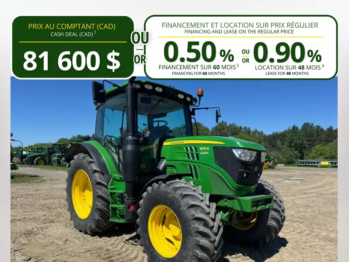 Photo de la Galerie 1 pour 2018 John Deere 6110R Tracteur